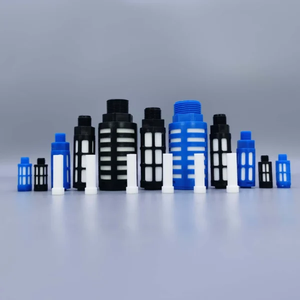 Exhaust control pneumatic PE plastic silencer muffler