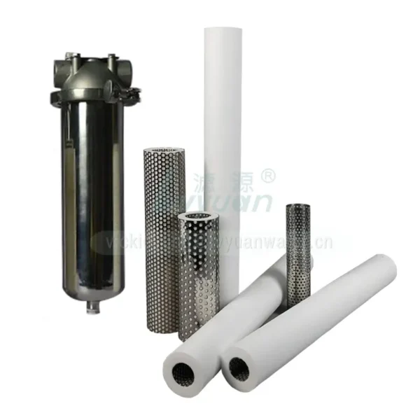 Industrial liquid pre filtration system 5 microns water sediment cartridge filter with PP plastic stainless steel core