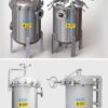 Stainless steel SUS 316L Multi Bag Cartridge Housing