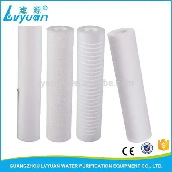 Wholesales PP polypropylene cartridge filter component melt blown with 222 adaptor